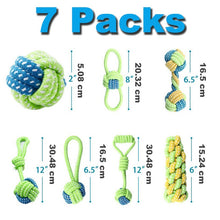 Load image into Gallery viewer, 7 Pack Pet Dog Toys for Large Small Dogs Ball Toothbrush Interactive Dog Toys Christmas Products for Dogs Chew Toy Accessories