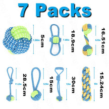 Load image into Gallery viewer, 7 Pack Pet Dog Toys for Large Small Dogs Ball Toothbrush Interactive Dog Toys Christmas Products for Dogs Chew Toy Accessories