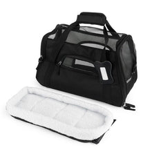 Load image into Gallery viewer, Pet Dog Carrier Cat Puppy Kitten Portable Travel Bag Adjustable Strap Safety Belt Buckle Comfortable Soft Bed Lightweight
